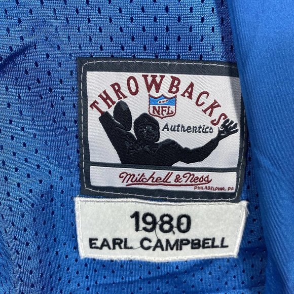 Mitchell & Ness NFL Houston Oilers Earl Campbell 34 Throwback Jersey Men 50 - Picture 3 of 9